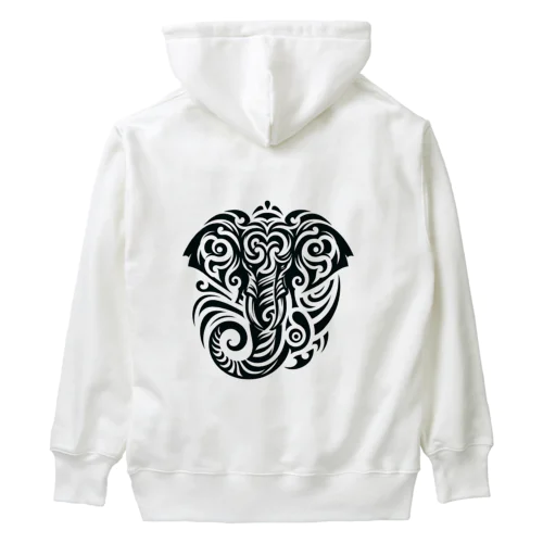 Elephant Tribal king Heavyweight Hoodie