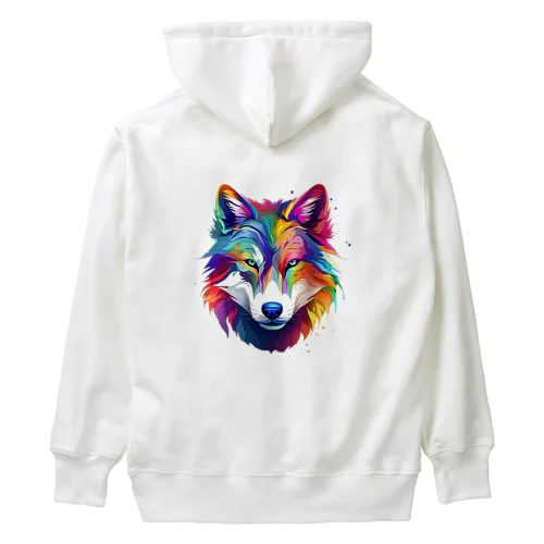 カラフルなおおかみ Heavyweight Hoodie