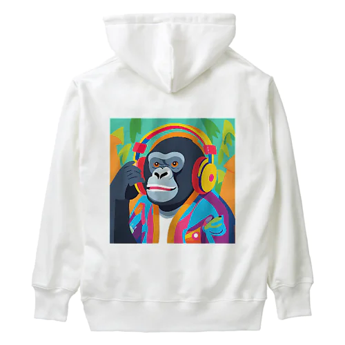 ド派手カラフルゴリラ Heavyweight Hoodie