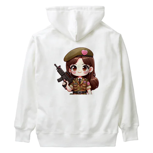 army girl Heavyweight Hoodie