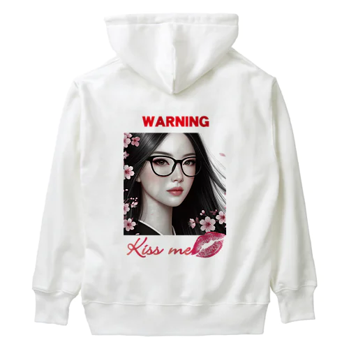 Warning KISS ME Heavyweight Hoodie