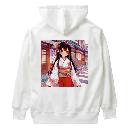 かわいい巫女さん Heavyweight Hoodie