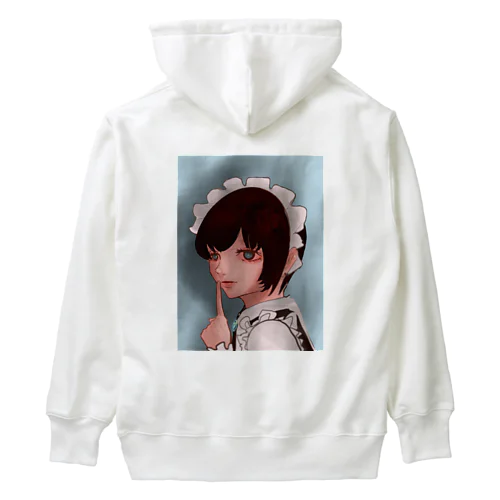 病みかわメイド女の子シリーズ青 Heavyweight Hoodie