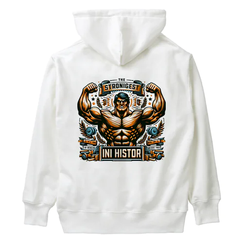 人類史上最強のマッチョ Heavyweight Hoodie