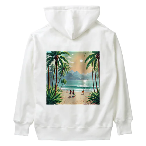 Palm Breeze Bliss Heavyweight Hoodie