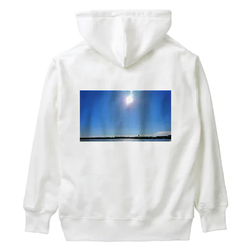 Blue【青天のミシシッピ川】 Heavyweight Hoodie