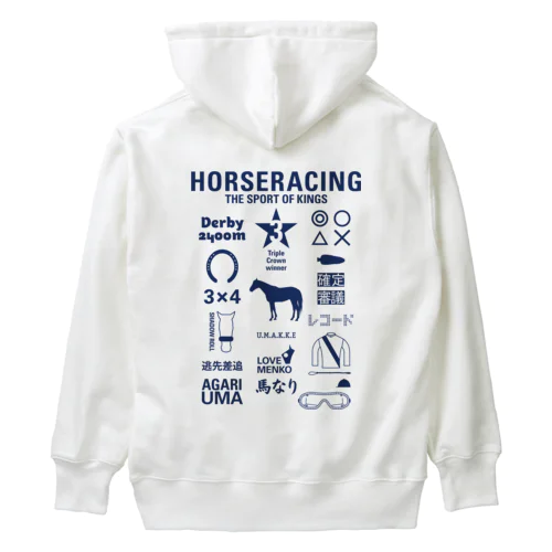 HORSERACING GRAPHICS 紺 Heavyweight Hoodie