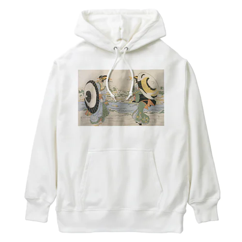 UKIYOE渓斎英泉隅田川畔雪中二美人 Heavyweight Hoodie