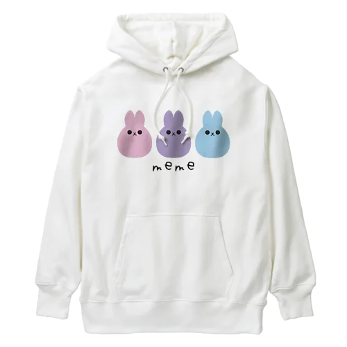 memeが3匹（夢カワパステル） Heavyweight Hoodie