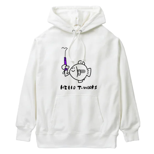 うでが生えたよ【紫】 Heavyweight Hoodie