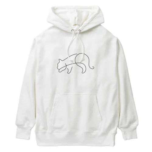 忍び歩きシンプル黒猫 Heavyweight Hoodie