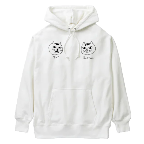 タチネコ 裏表 スカジャン風｜レズビアンあるある Heavyweight Hoodie