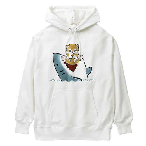 サメにゃん危機一髪 Heavyweight Hoodie