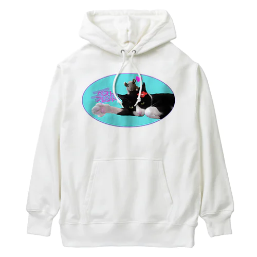 ベストフレンド ネコ丸とネズミ（ブルー） Heavyweight Hoodie