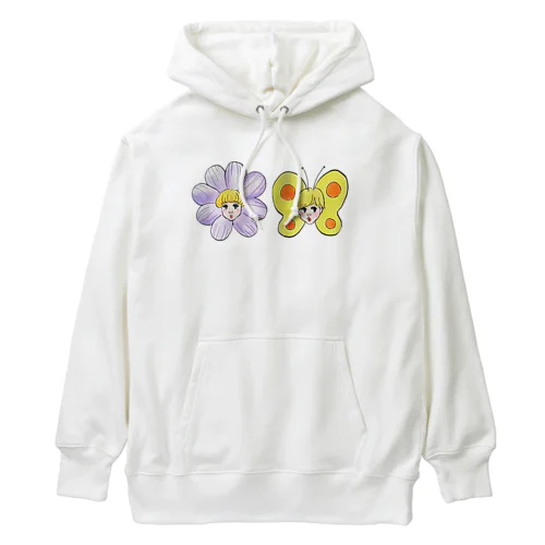 花とちょうちょ Heavyweight Hoodie