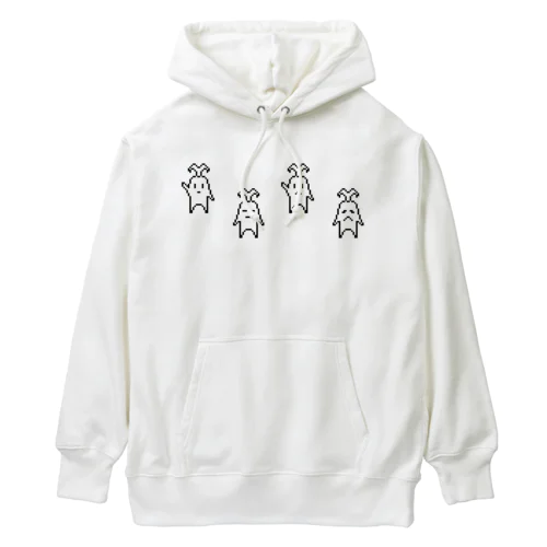 ドット絵マンドラゴラ(黒) Heavyweight Hoodie