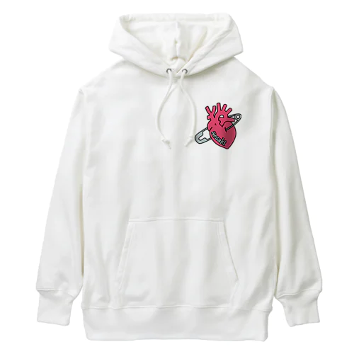 安全ピンハート Heavyweight Hoodie