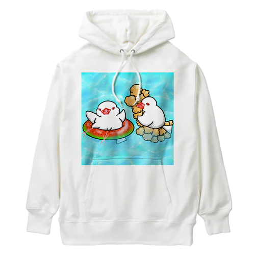 ぷかぷか水遊び文鳥ず Heavyweight Hoodie