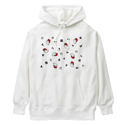 ヒャッハーって言いそうなおばけ パターン Heavyweight Hoodie