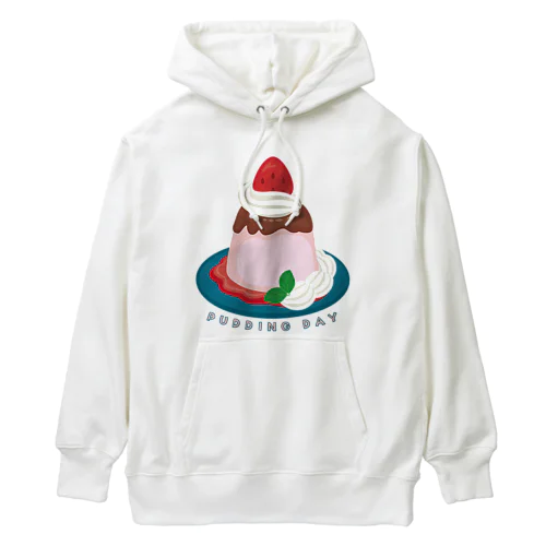 毎月25日はプリンの日のプリン　イチゴプリン Heavyweight Hoodie