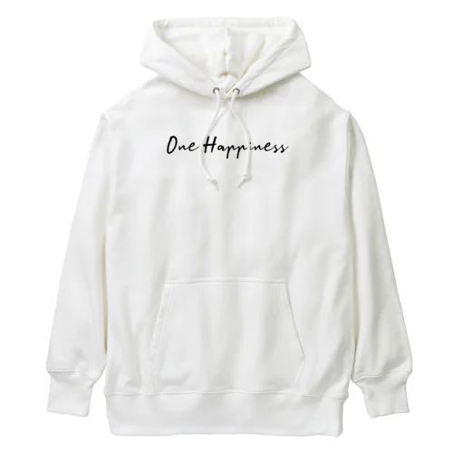 One:Happiness　ワンポイント　ロゴデザイン Heavyweight Hoodie