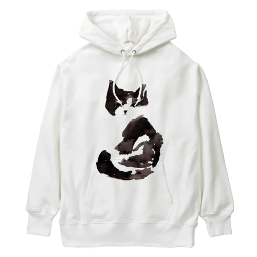 墨猫その1（ハチワレ） Heavyweight Hoodie