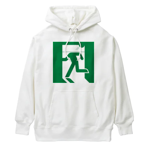 【ホラーな公共サイン】恐怖の非情口 Heavyweight Hoodie