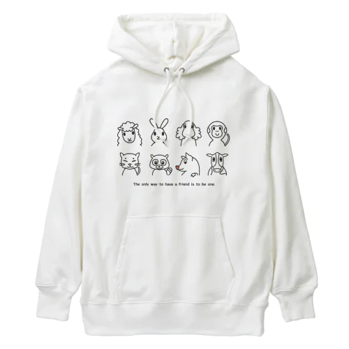 動物大集合！（チャリティー） Heavyweight Hoodie