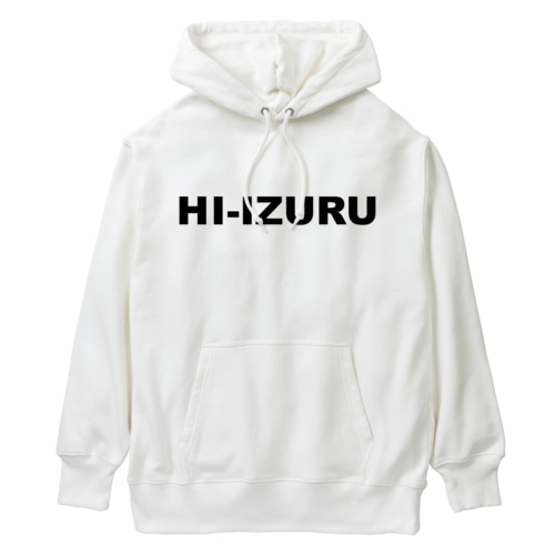 HIｰIZURU（黒文字）背中にHINOMARU国　国旗　ヘビーウェイトパーカー Heavyweight Hoodie