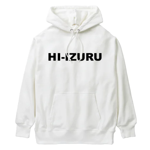 HIｰIZURU（黒文字）背中にHINOMARU国　国旗　ヘビーウェイトパーカー Heavyweight Hoodie