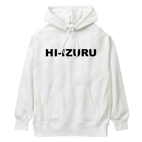 HIｰIZURU（黒文字）背中にHINOMARU国の地図（Land of the Rising Sun）　ヘビーウェイトパーカー Heavyweight Hoodie