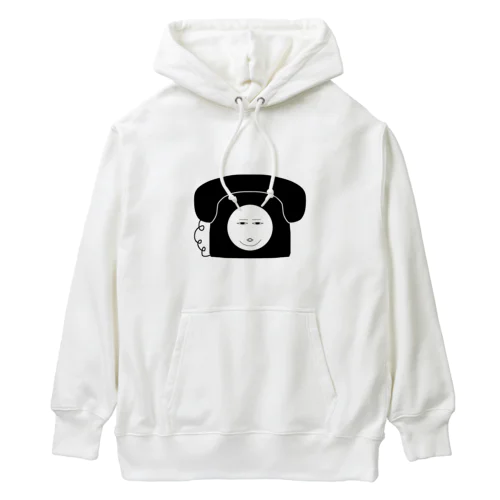 顔つき黒電話 Heavyweight Hoodie