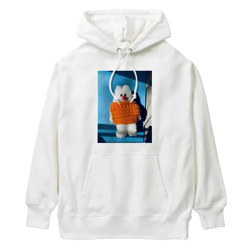 しゃぼんぼん・朝焼けのオレンジニット Heavyweight Hoodie