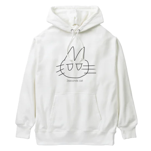 3seconds cat Heavyweight Hoodie