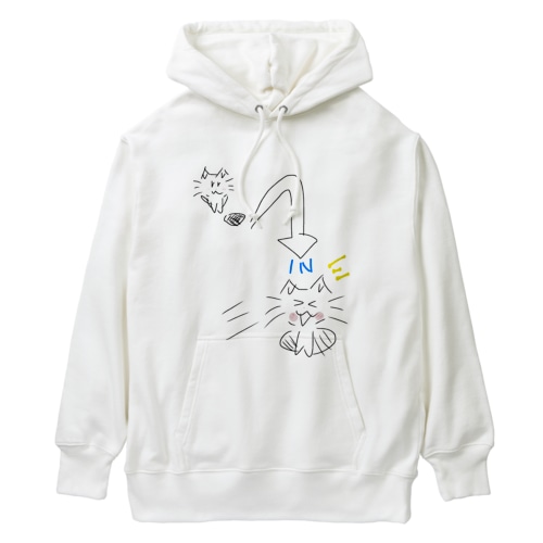 穴があったらINしちゃう猫 Heavyweight Hoodie