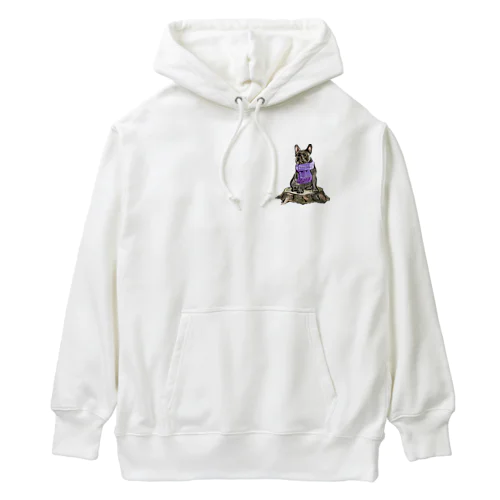 マフラー犬　フレンチブルドッグ　ブリンドル Heavyweight Hoodie