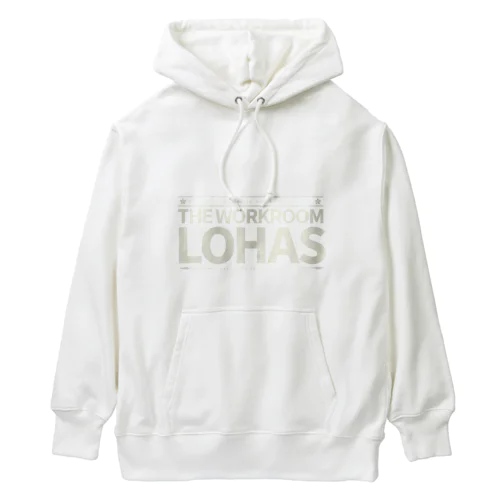 ロハスロゴ　白 Heavyweight Hoodie