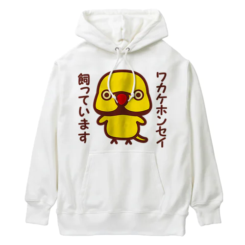 ワカケホンセイインコ飼っています（イエロー♂） Heavyweight Hoodie