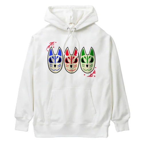 狐のお面 Heavyweight Hoodie