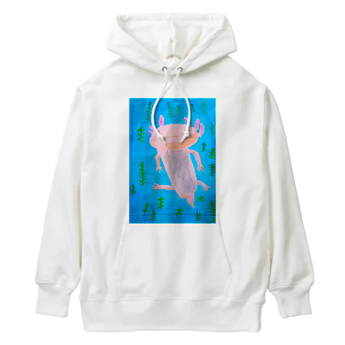 かわいいメキシコサラマンダー（ウーパールーパー） Heavyweight Hoodie