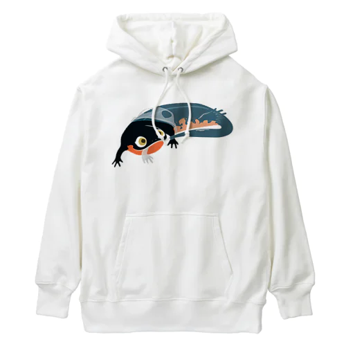 アカハライモリの脱皮 Heavyweight Hoodie