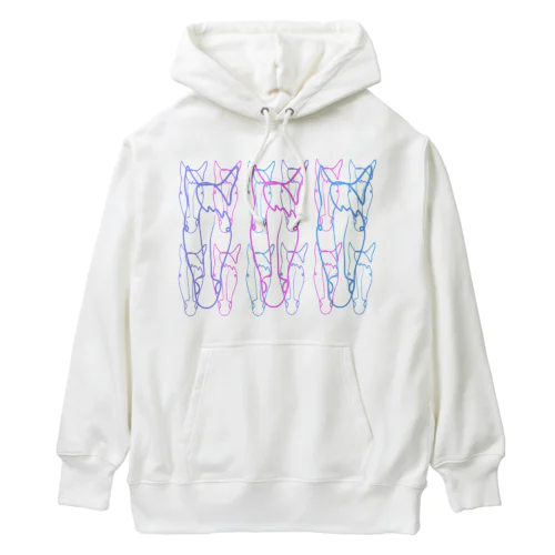 カラフルな馬さん Heavyweight Hoodie