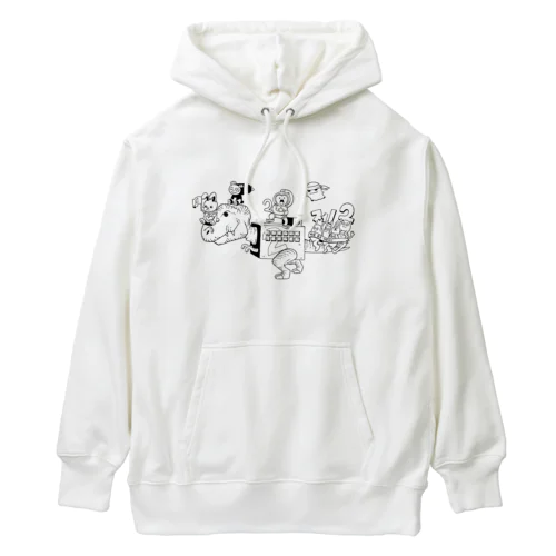 全員集合！（モノクロ） Heavyweight Hoodie