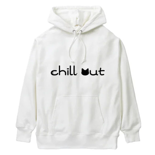 chill out(黒文字ver.) Heavyweight Hoodie