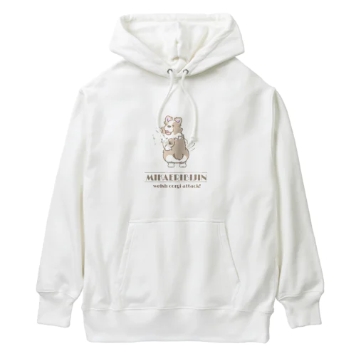 見返り美人【たちコギ、コーギー、犬、動物】 Heavyweight Hoodie