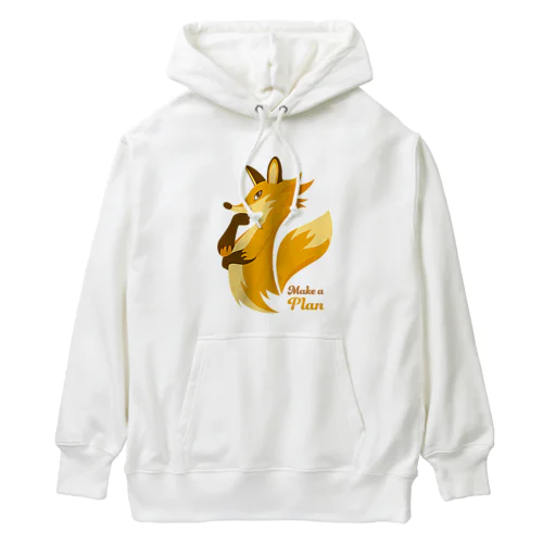 計画を練るキツネ Heavyweight Hoodie