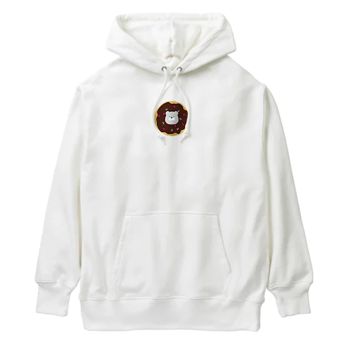 ドーナツに囚われたシロクマ チョコVer. Heavyweight Hoodie