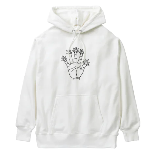 Fingertip Leaf  Heavyweight Hoodie