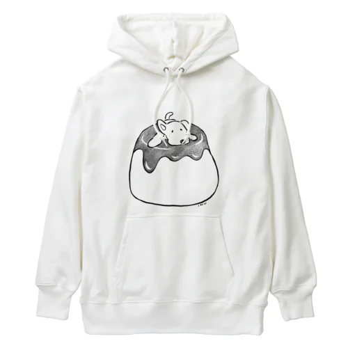 プリンの上の犬 Heavyweight Hoodie