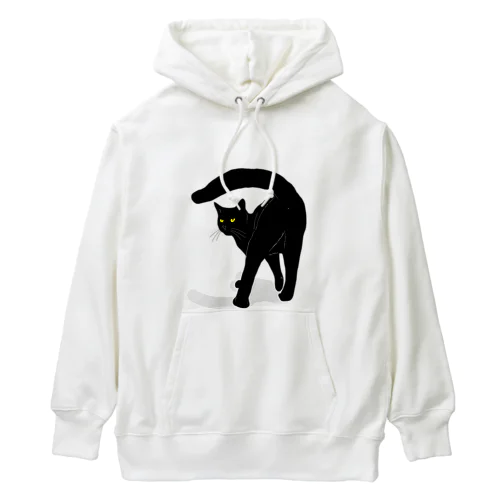 黒猫たんのおちりが堪能出来る権利の付与 ロゴ無し Heavyweight Hoodie